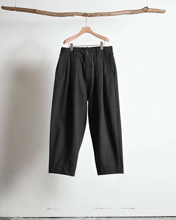 PLEATED TROUSER, thorn-proof wool