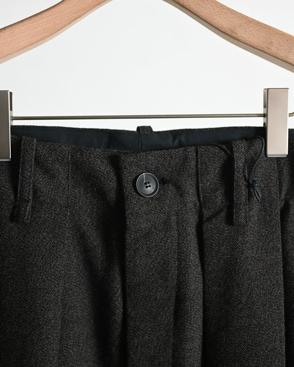 PLEATED TROUSER, thorn-proof wool