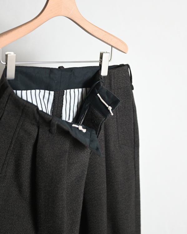 PLEATED TROUSER, thorn-proof wool