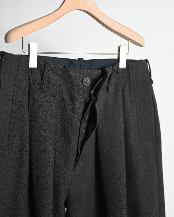 PLEATED TROUSER, thorn-proof wool