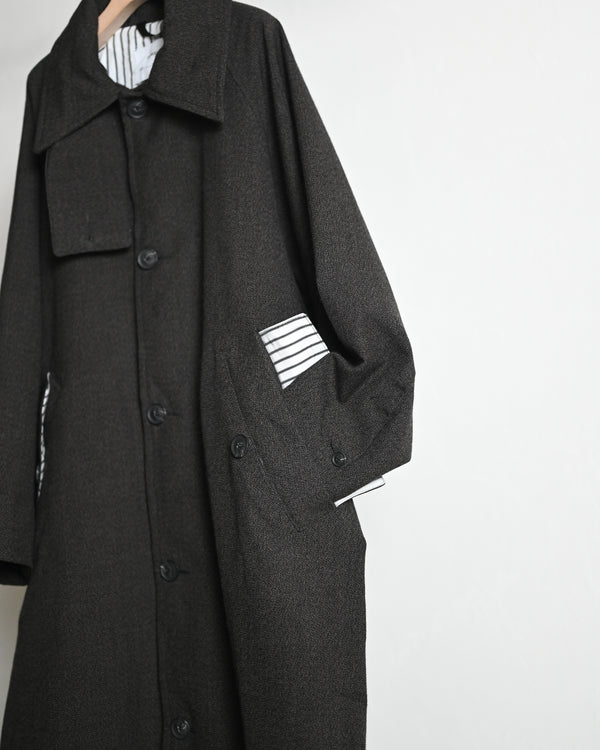 OVERSIZED LONG COAT, thorn-proof wool