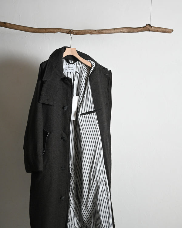 OVERSIZED LONG COAT, thorn-proof wool
