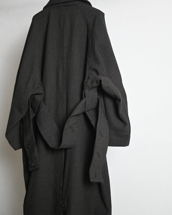 OVERSIZED LONG COAT, thorn-proof wool