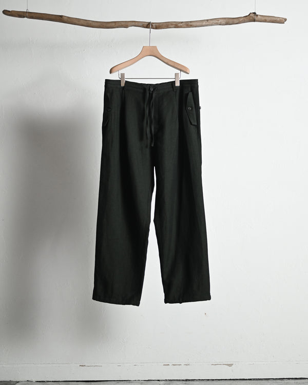 Linen Wool 1tuck Wide Pants