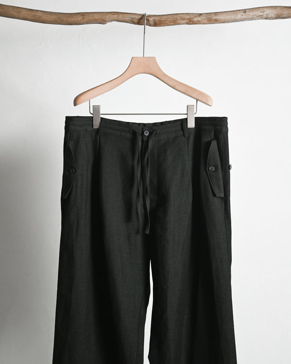Linen Wool 1tuck Wide Pants