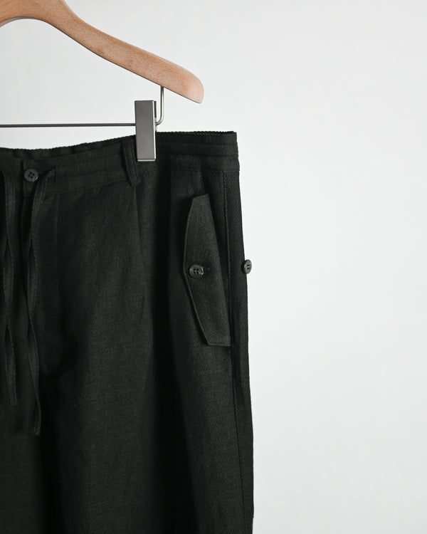 Linen Wool 1tuck Wide Pants