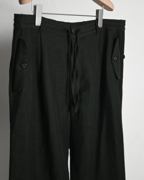 Linen Wool 1tuck Wide Pants