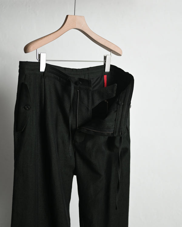 Linen Wool 1tuck Wide Pants