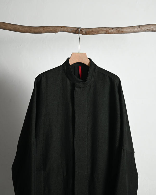 Linen Wool Dolman Coat