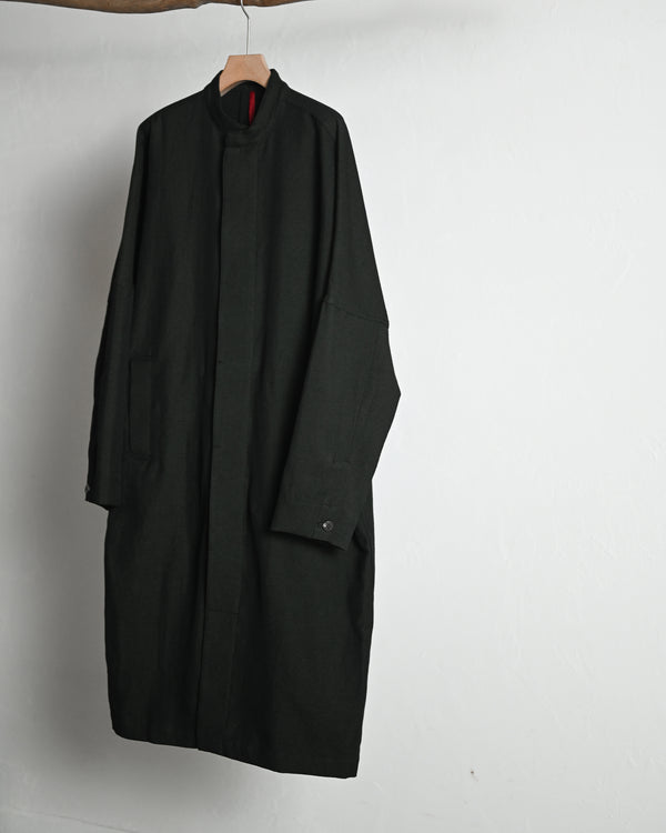 Linen Wool Dolman Coat
