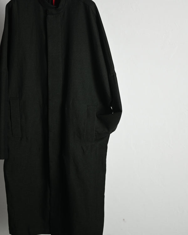 Linen Wool Dolman Coat