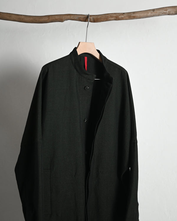 Linen Wool Dolman Coat