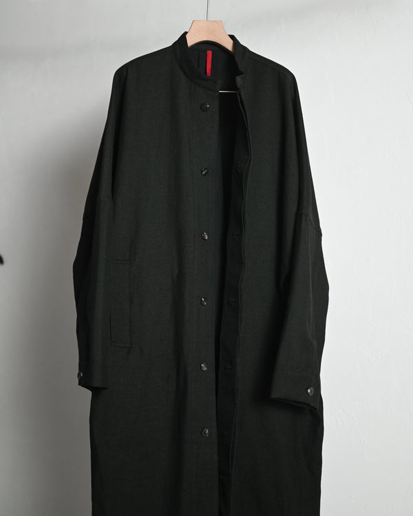 Linen Wool Dolman Coat