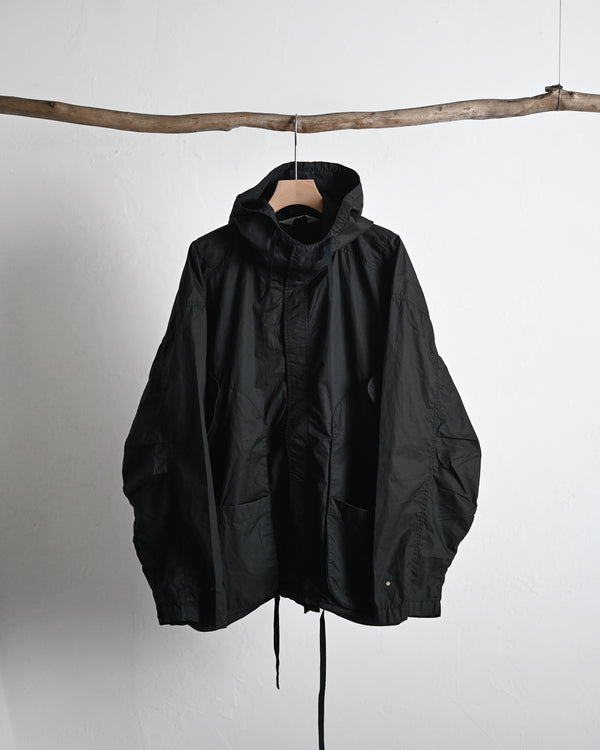 HOODED FIELD SHIRT JACKET, black