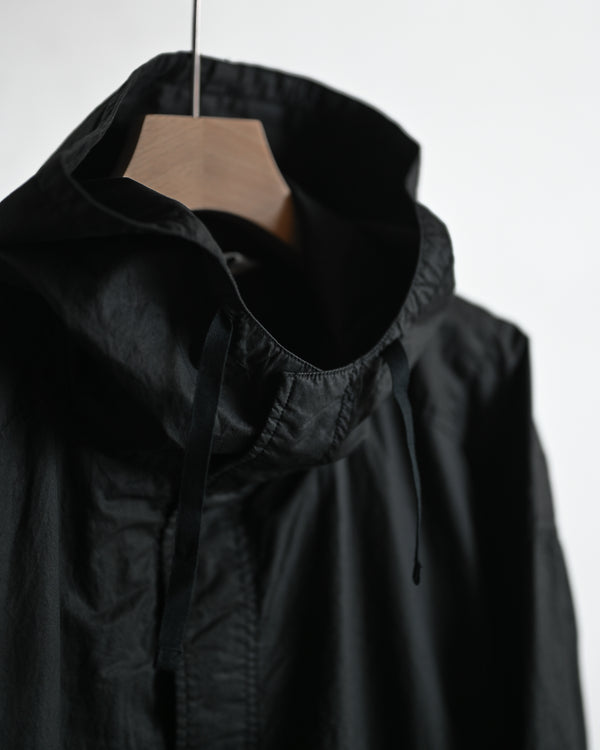 HOODED FIELD SHIRT JACKET, black