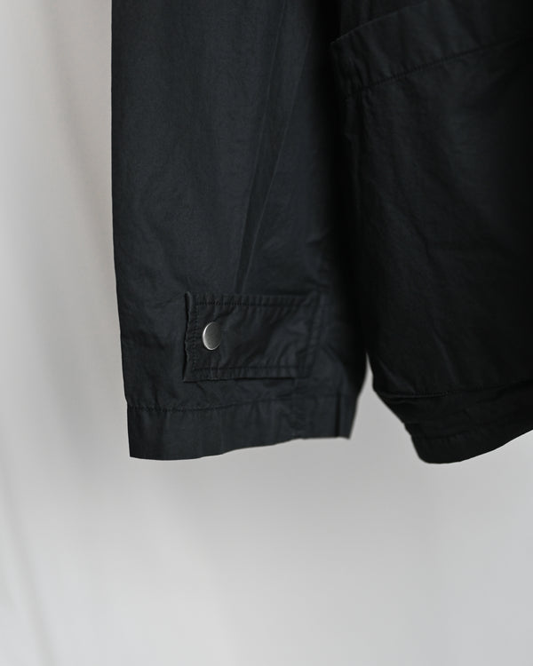 HOODED FIELD SHIRT JACKET, black