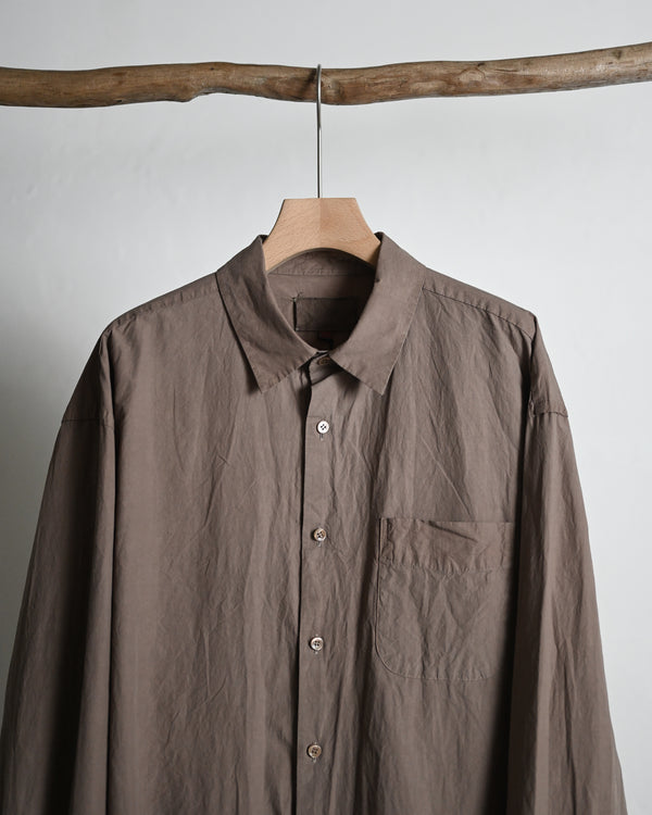 REGULAR COLLAR SHIRT, azuki