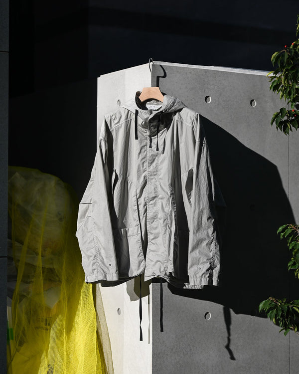 HOODED FIELD SHIRT JACKET, gray