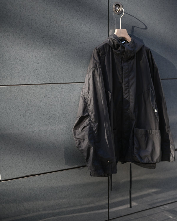 HOODED FIELD SHIRT JACKET, black
