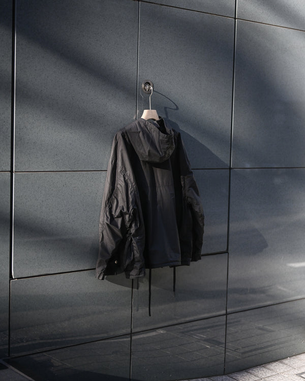 HOODED FIELD SHIRT JACKET, black