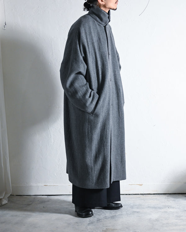 KASURI OVER COAT, GRAY-YOKO SAKAMOTO-COELACANTH