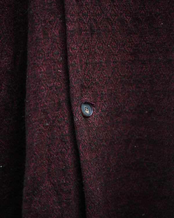 HOODED COAT, wool silk