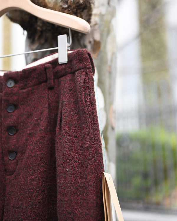 HOOK PANTS, wool silk