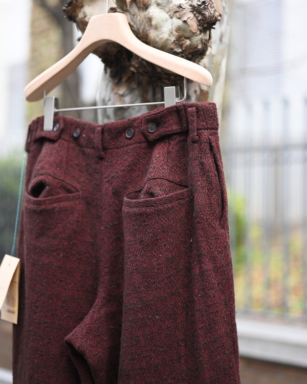 HOOK PANTS, wool silk