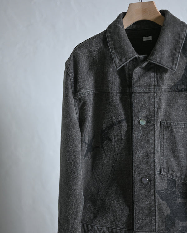 Hidden Prints Denim Jacket-Fujimoto-COELACANTH