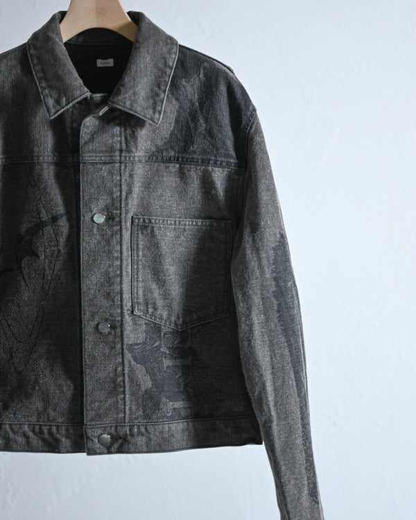 Hidden Prints Denim Jacket-Fujimoto-COELACANTH