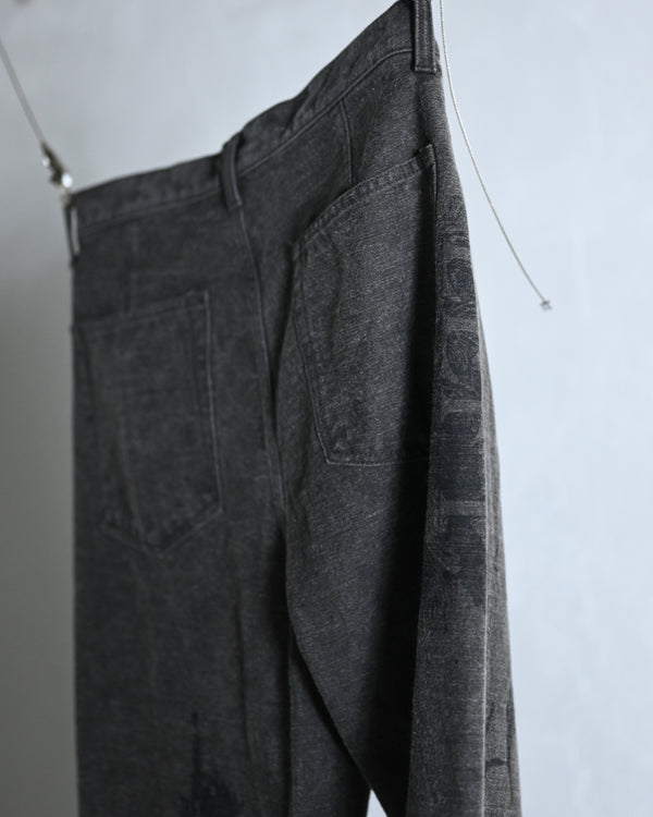 Hidden Prints Denim Trousers-Fujimoto-COELACANTH