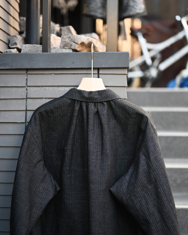 HERRING BONE BLOUSON, COTTON LINEN