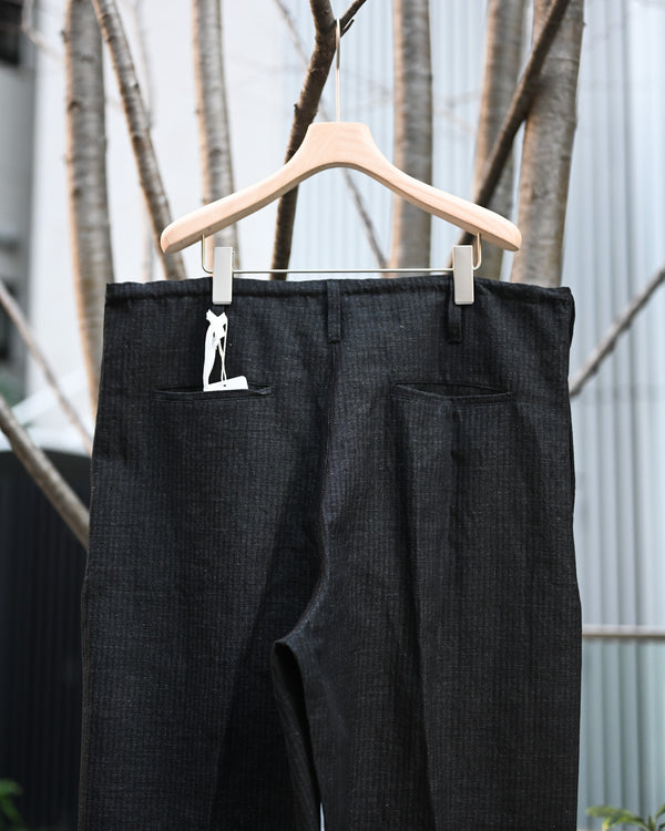 HERRING BONE PANTS, COTTON LINEN