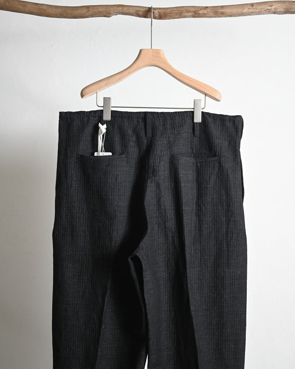 HERRING BONE PANTS, COTTON LINEN