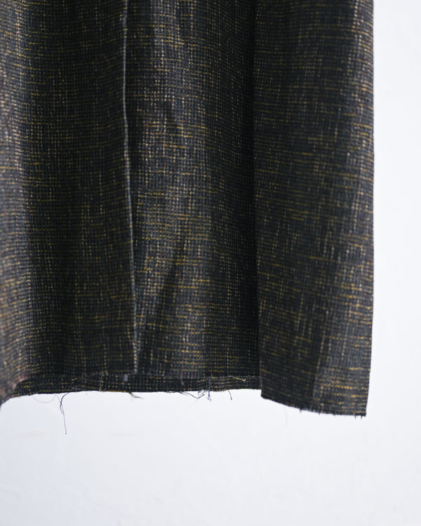 TWEED COLLARLESS COAT, BROWN-ANCELLM-COELACANTH