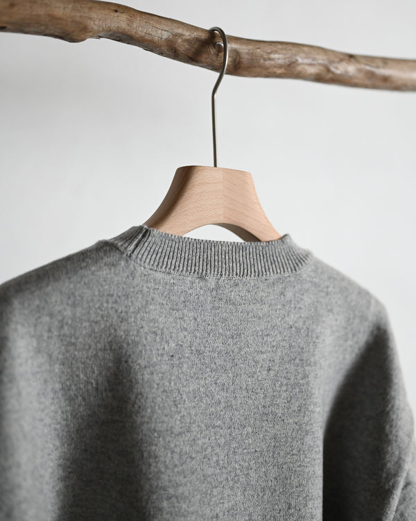 RIGID CASHMERE SWEATER P/O, gray