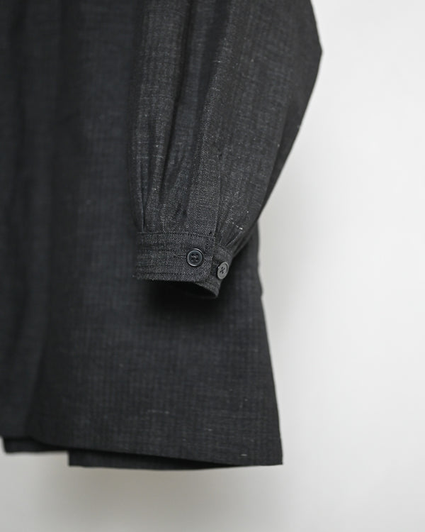 HERRING BONE BLOUSON, COTTON LINEN