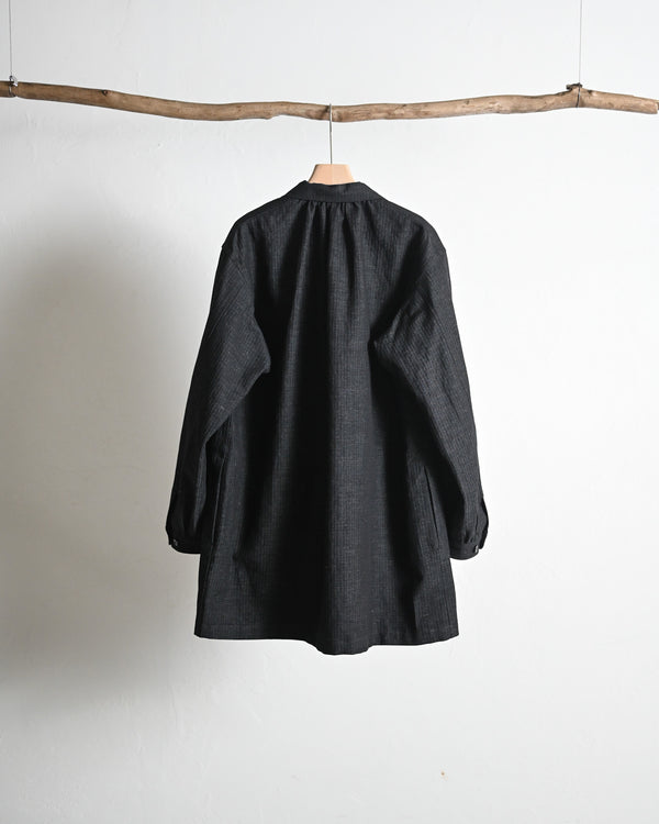 HERRING BONE BLOUSON, COTTON LINEN