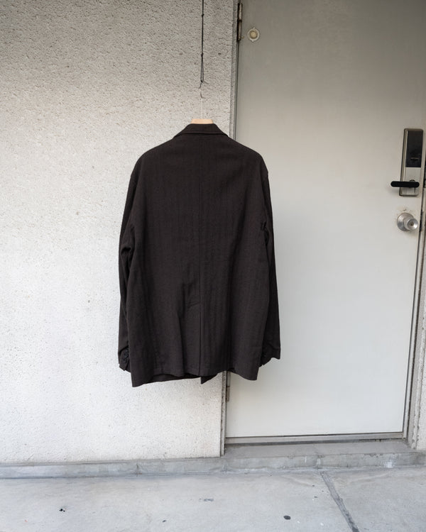 WASHED W/S HERRINGBONE DB JKT