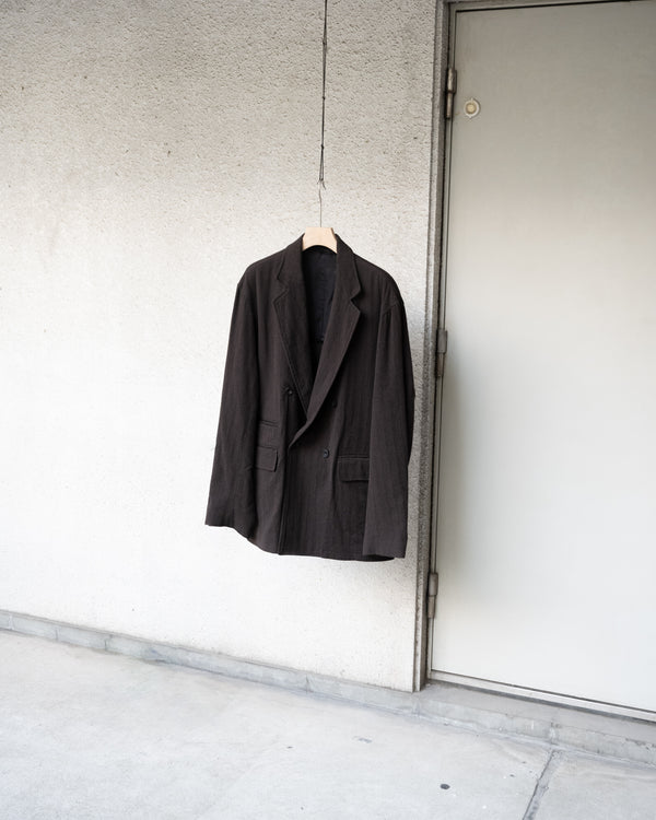 WASHED W/S HERRINGBONE DB JKT