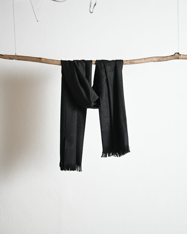 Tibetan Paisley Jacquard Wool Stole