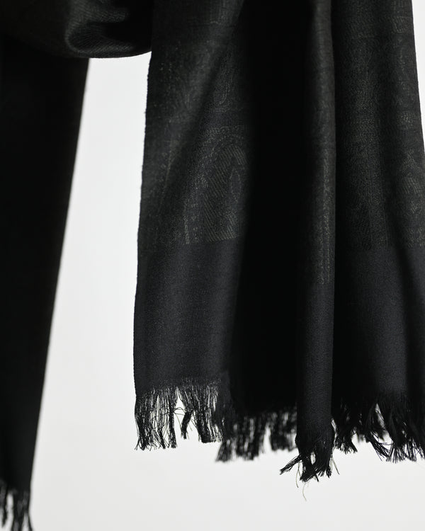 Tibetan Paisley Jacquard Wool Stole