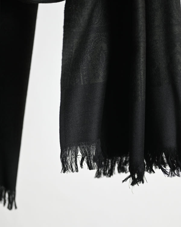 Tibetan Paisley Jacquard Wool Stole