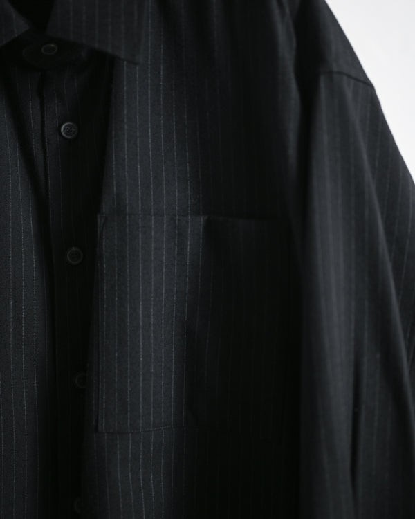 BRUSHED WOOL BIG SHIRT-YOKO SAKAMOTO-COELACANTH