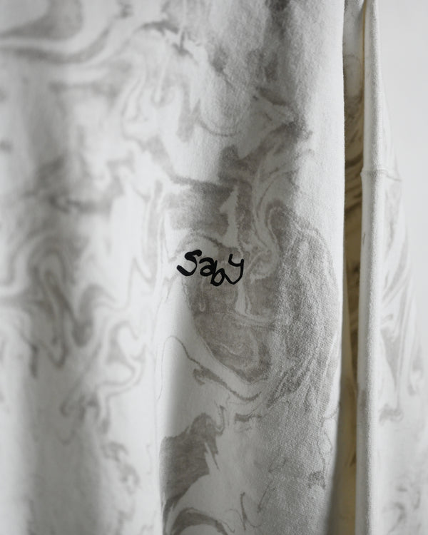 WABI SABI CREW NECK SWEAT, marble dye