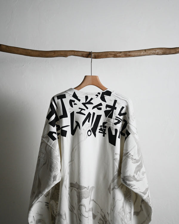 WABI SABI CREW NECK SWEAT, marble dye