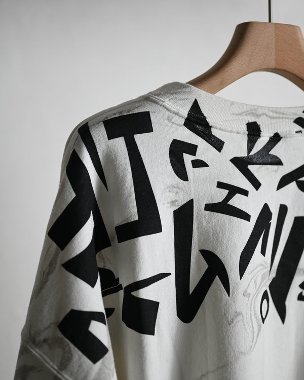 WABI SABI CREW NECK SWEAT, marble dye