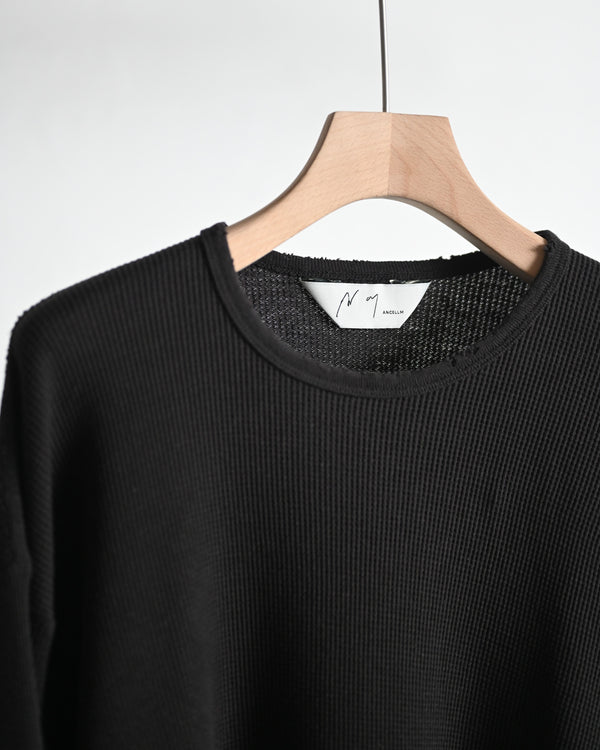 DAMAGE WAFFLE CREW LS, d.brown