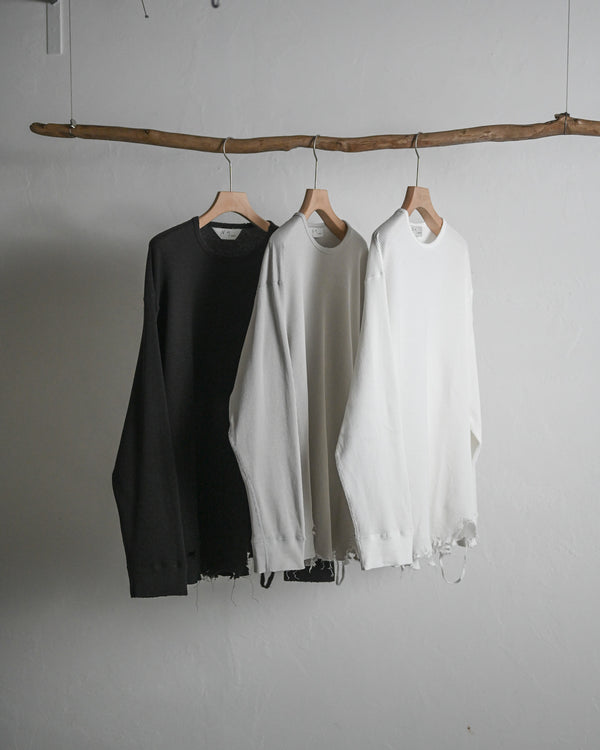 DAMAGE WAFFLE CREW LS, d.brown