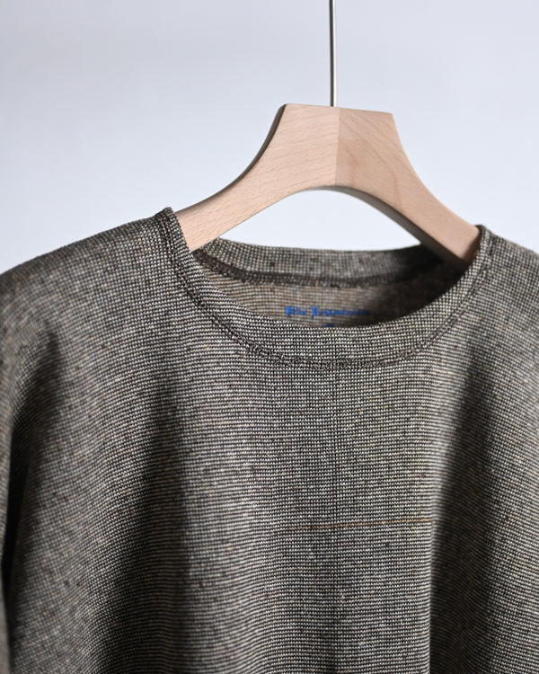 TWEEDISH RIB / CREW NECK LONG SLEEVE, charcoal